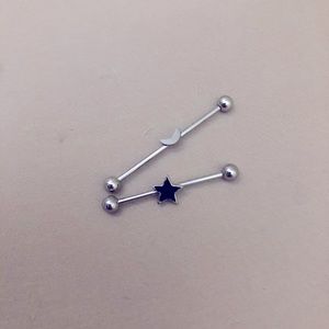 Industrial bar earrings